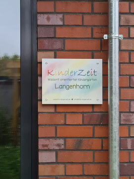 Kita KinderZeit Eingangsschild